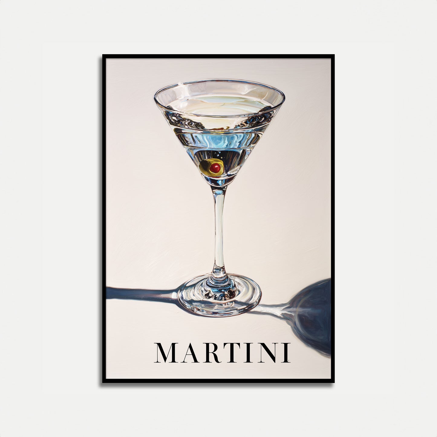 Classic Martini Glass Art Poster