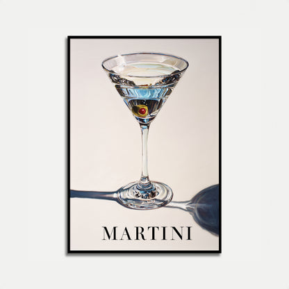 Classic Martini Glass Art Poster