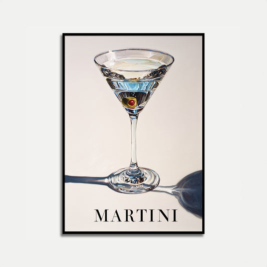 Klassisches Martini-Glas Kunst Poster