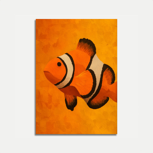 Clownfish Ocean Splash Poster