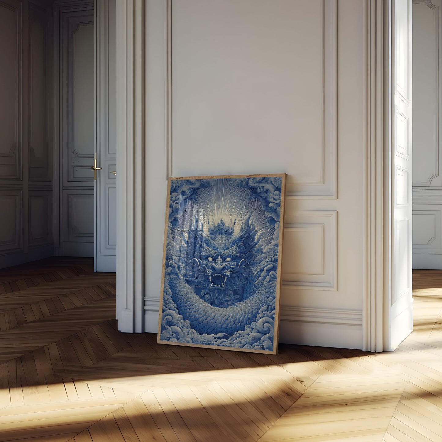 Azure Dragon of Celestial Storms Poster