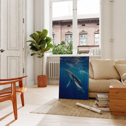 Majestic Whale Underwater Poster