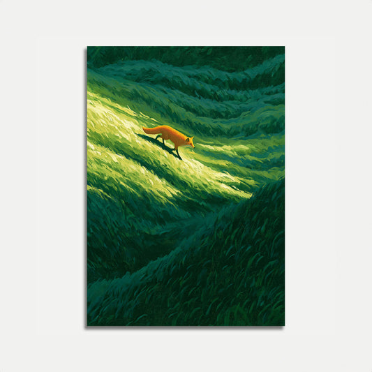 Fox in the Grassland Poster