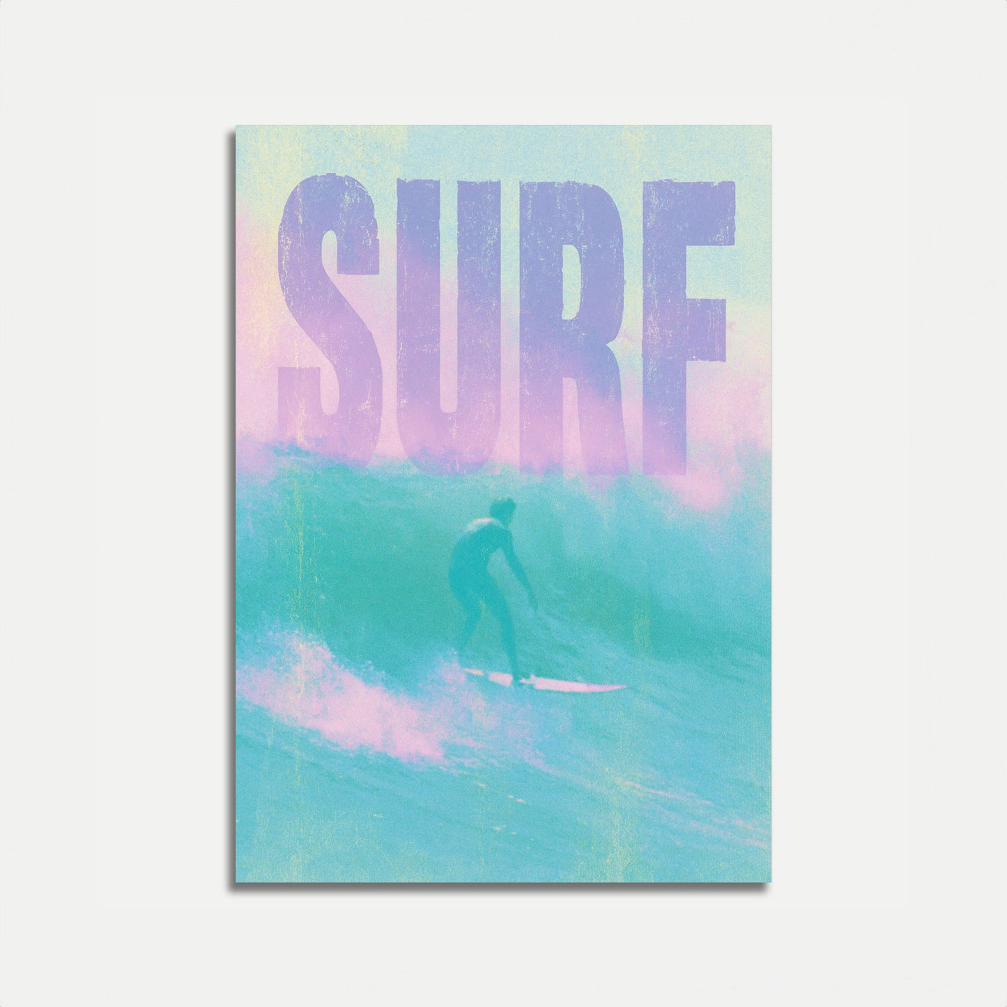 Poster: Surfista cavalca onde oceaniche