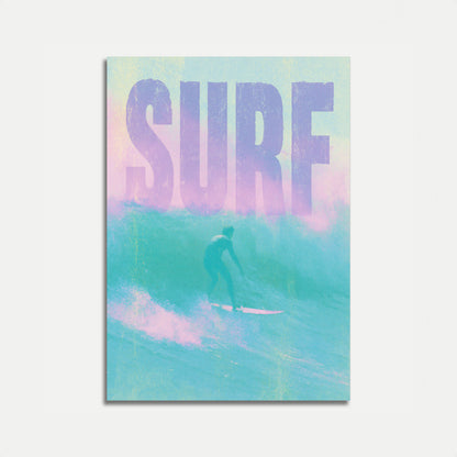 Poster: Surfista cavalca onde oceaniche