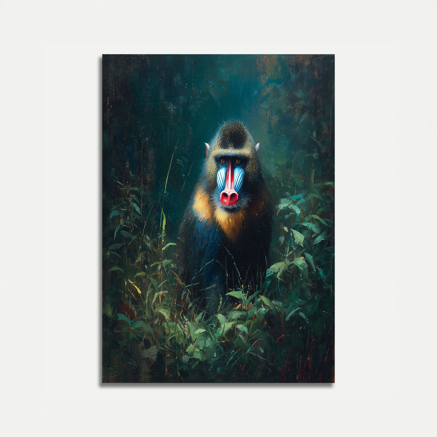 Mandrill in the Jungle Poster