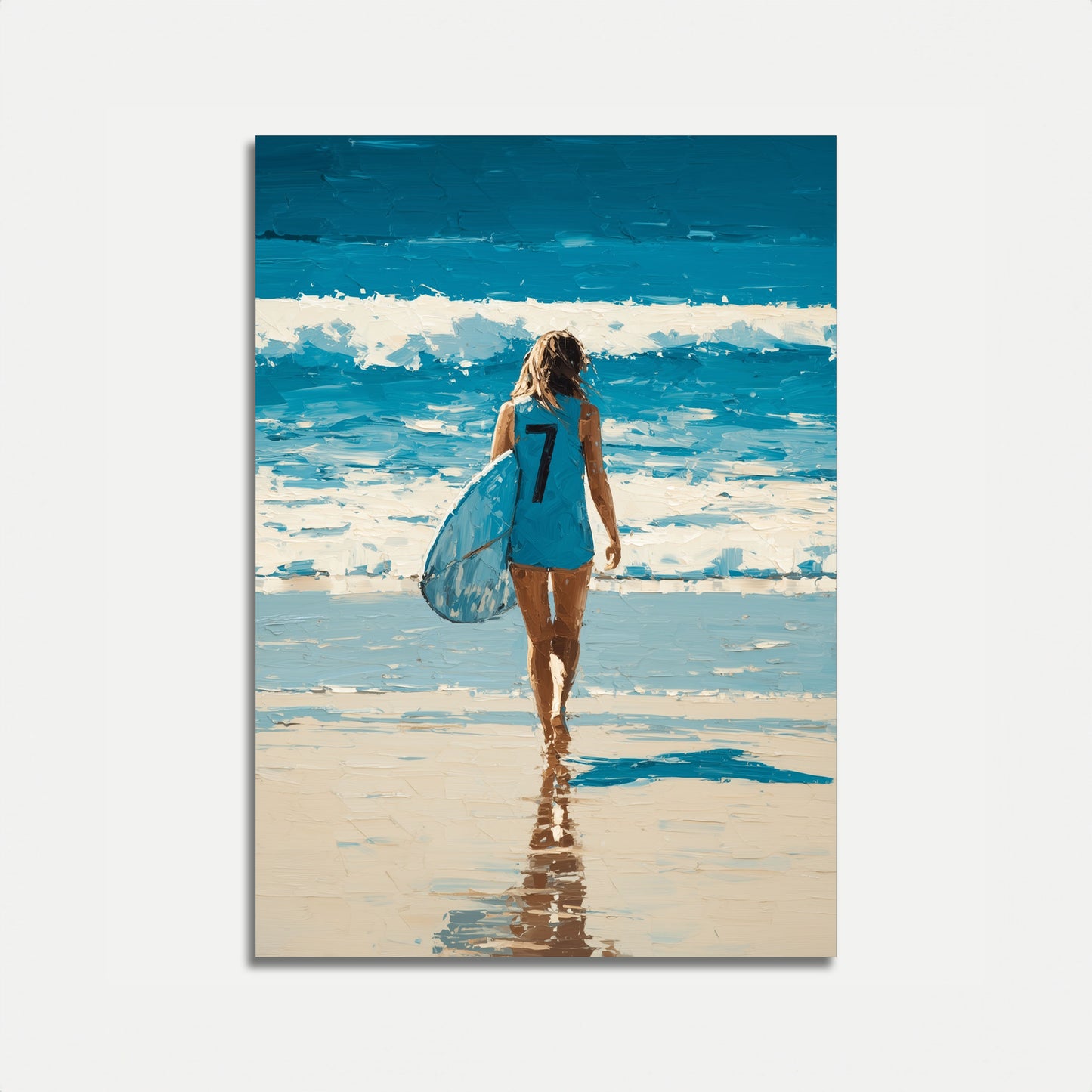 Surf's Up Blue Wave Poster