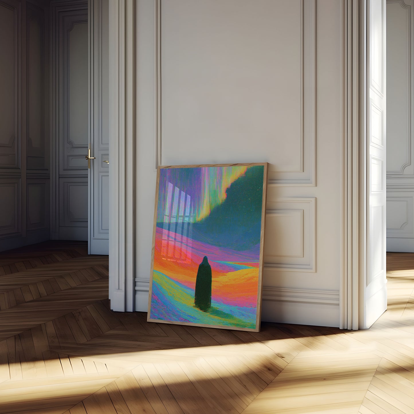 Surreal Aurora Landscape Poster
