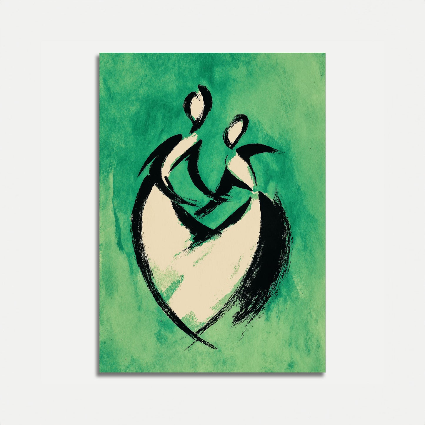 Abstracte Figuren Dansende Poster
