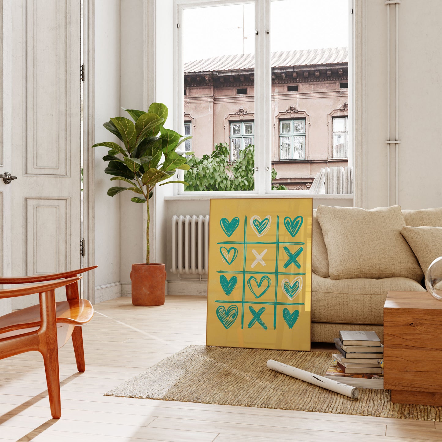 Poster Tic-Tac-Toe dell'Amore Vince