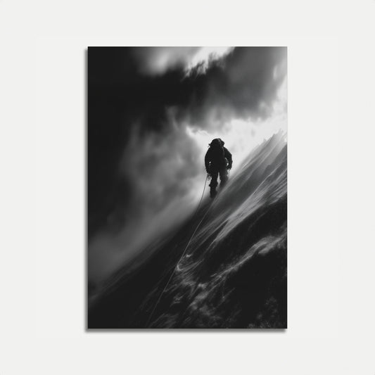 Mountaineering Storm Ascent Poster