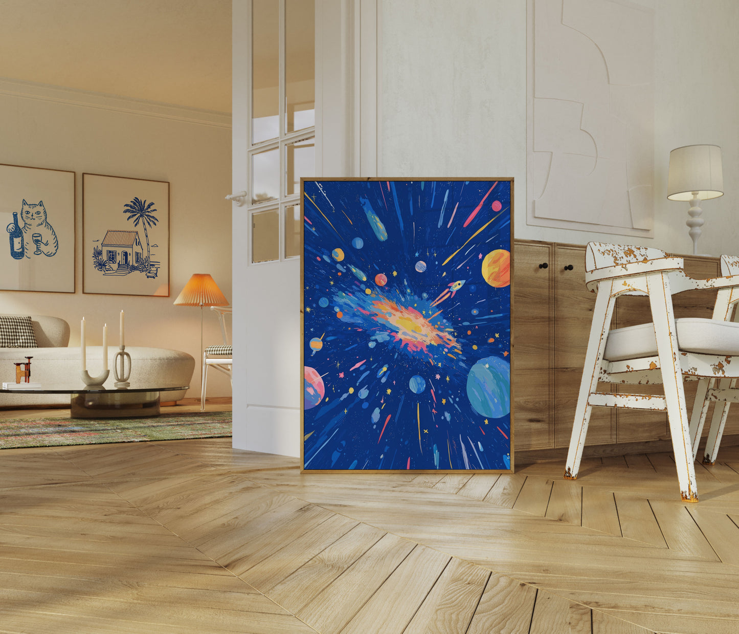Kosmische Explosion Weltraum-Poster