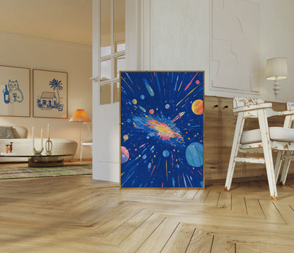Kosmische Explosion Weltraum-Poster