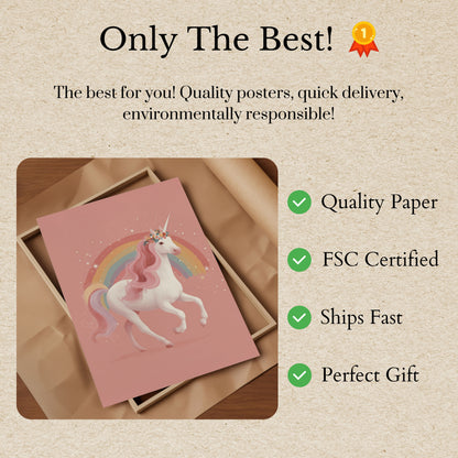 Poster Magico dell'Unicorno Arcobaleno