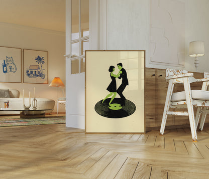 Dancing Vinyl Rhythm Poster