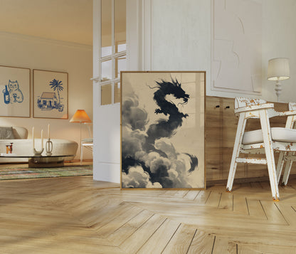 Póster de la nube de dragón místico