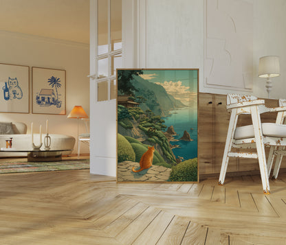 Orange Cat Coastal Cliffs Poster

Orangefarbene Katze Küstenklippen Poster