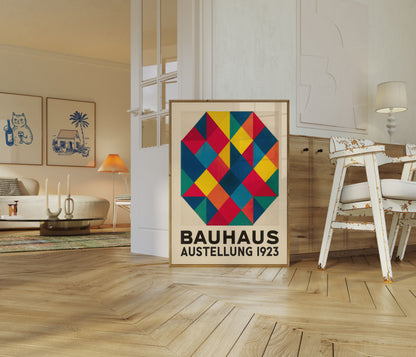 Bauhaus Geometric Diamond Poster