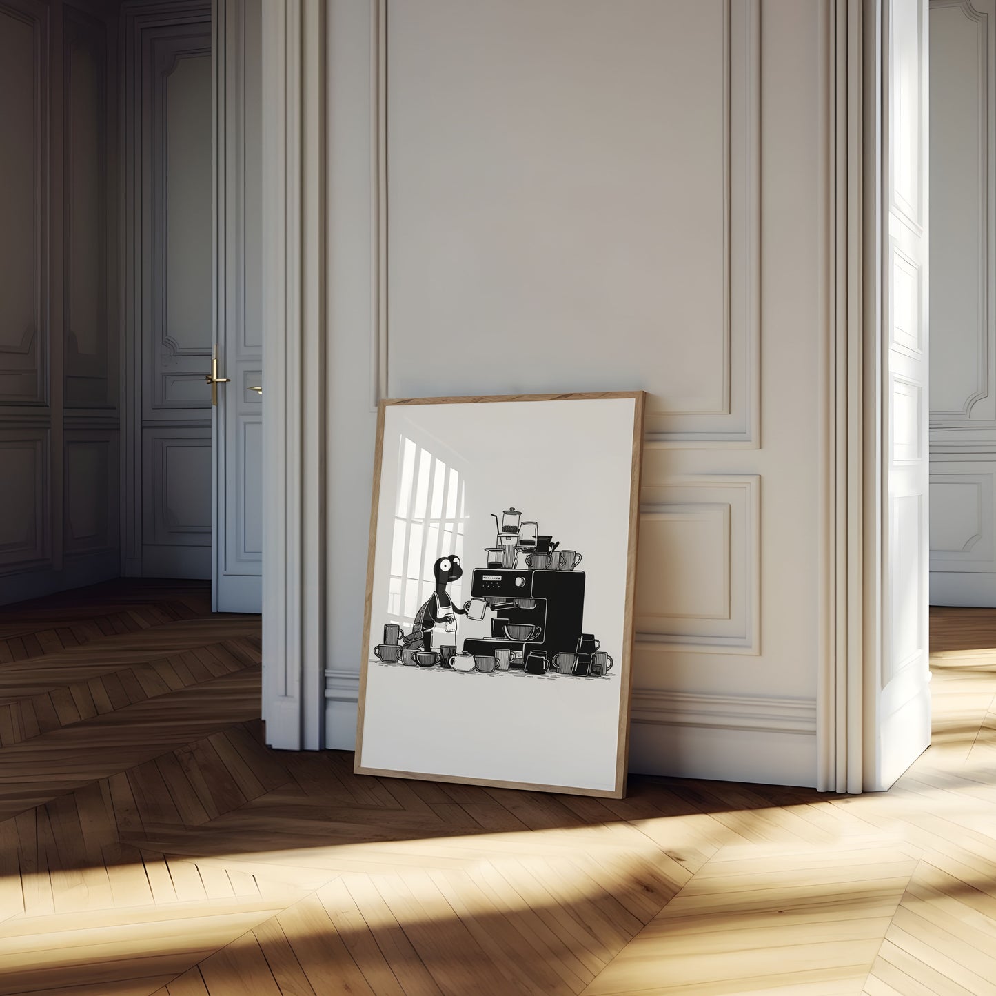 Coffee Barista Creature Poster