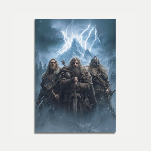 Thunderous Viking Warriors Poster