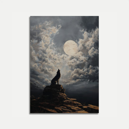 Moonlit Wolf Wilderness Poster