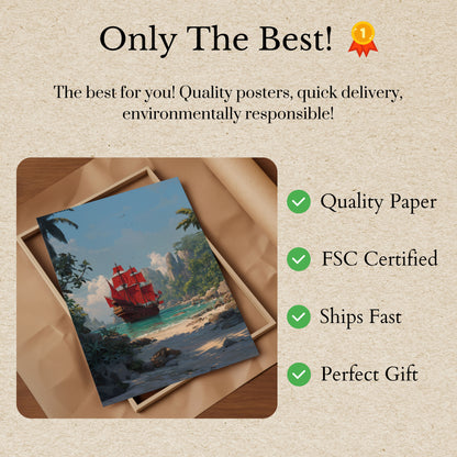 Scarlet Sails Tropical Adventure Poster