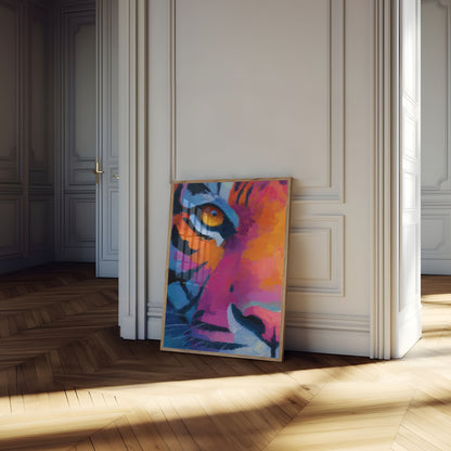 Farverig kat pop art plakat