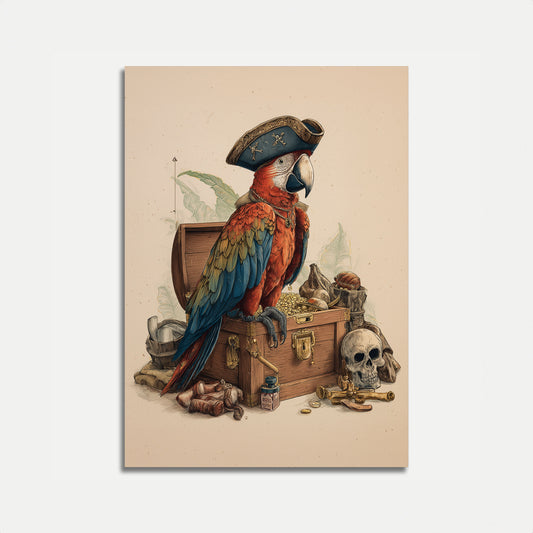 Pirate Parrot Treasure Poster
