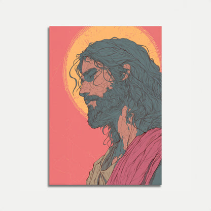 Contemplative Christ Portrait Poster