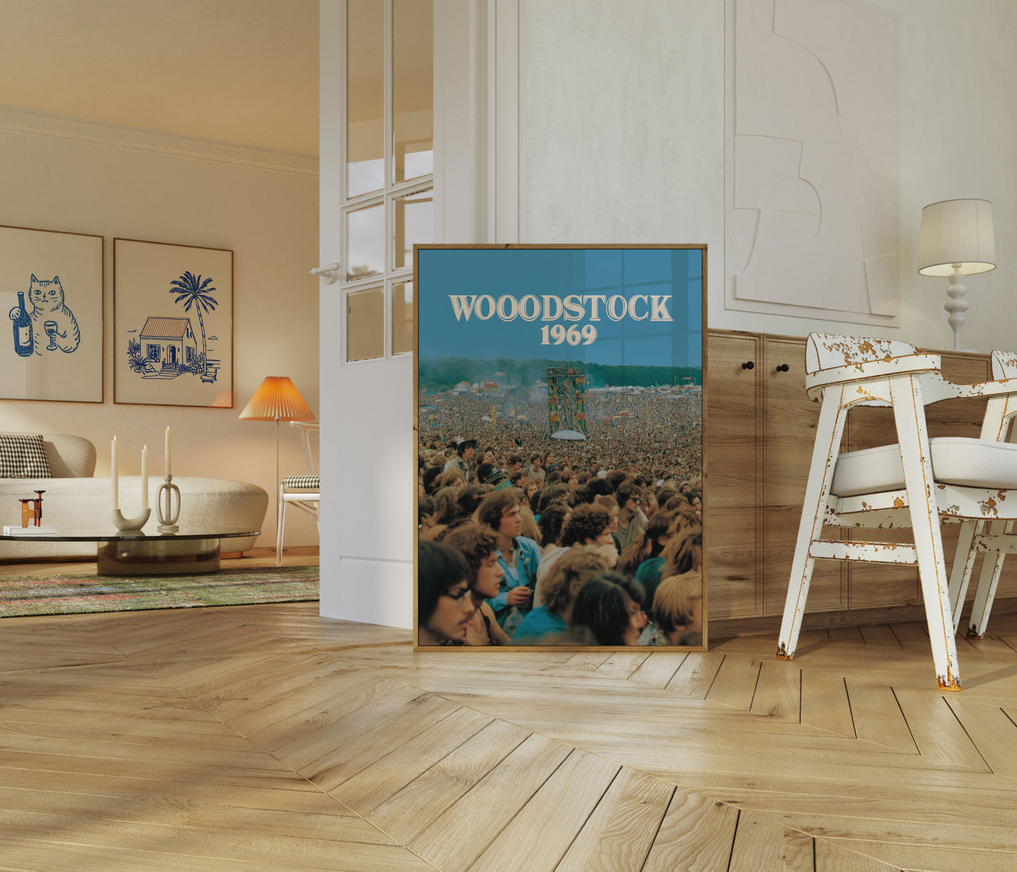 Iconic Woodstock 1969 Music Poster