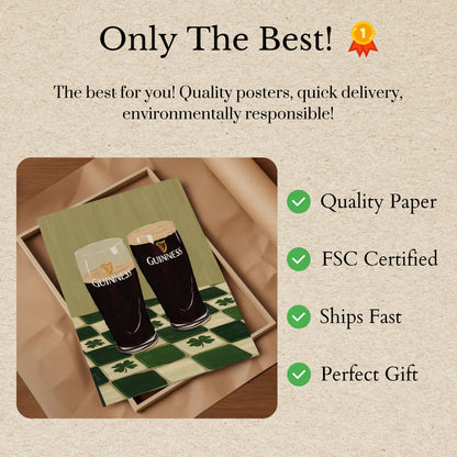 Classic Irish Guinness Bar Art Poster