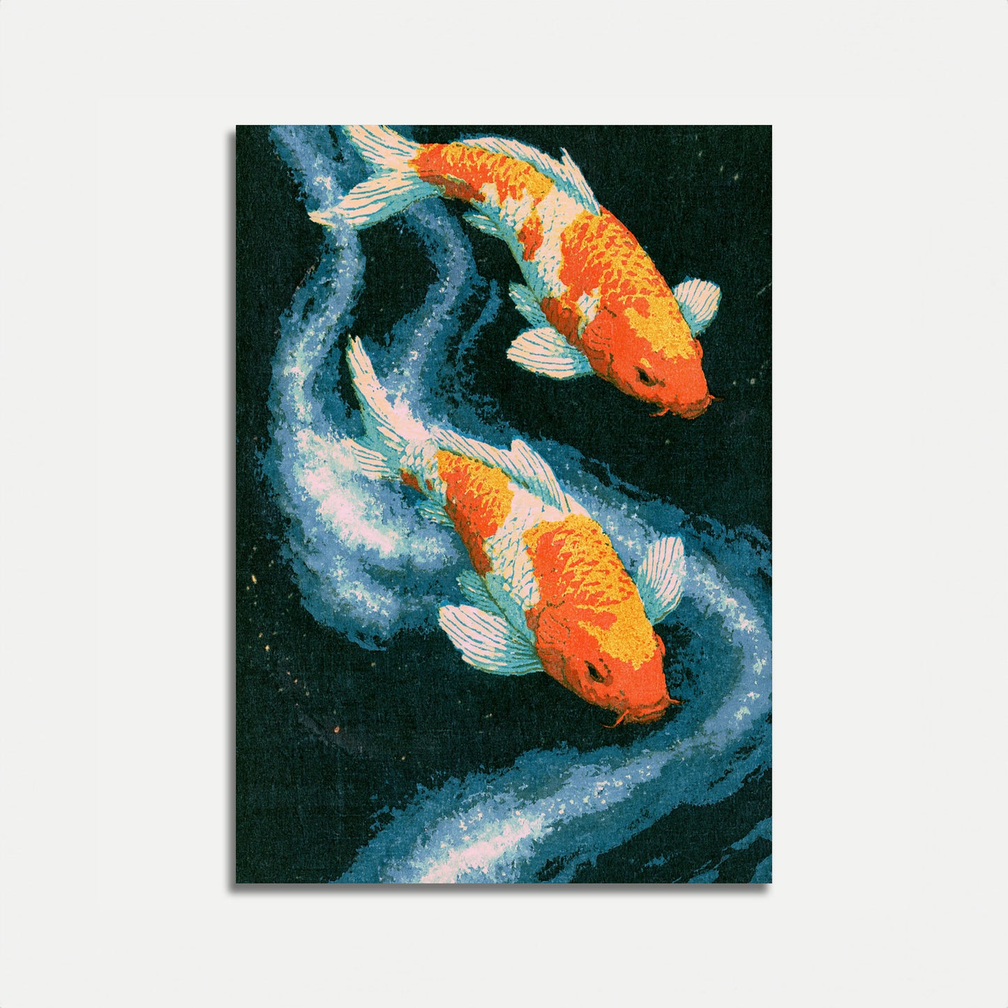 Koi-Karpfen im Wasser Poster
