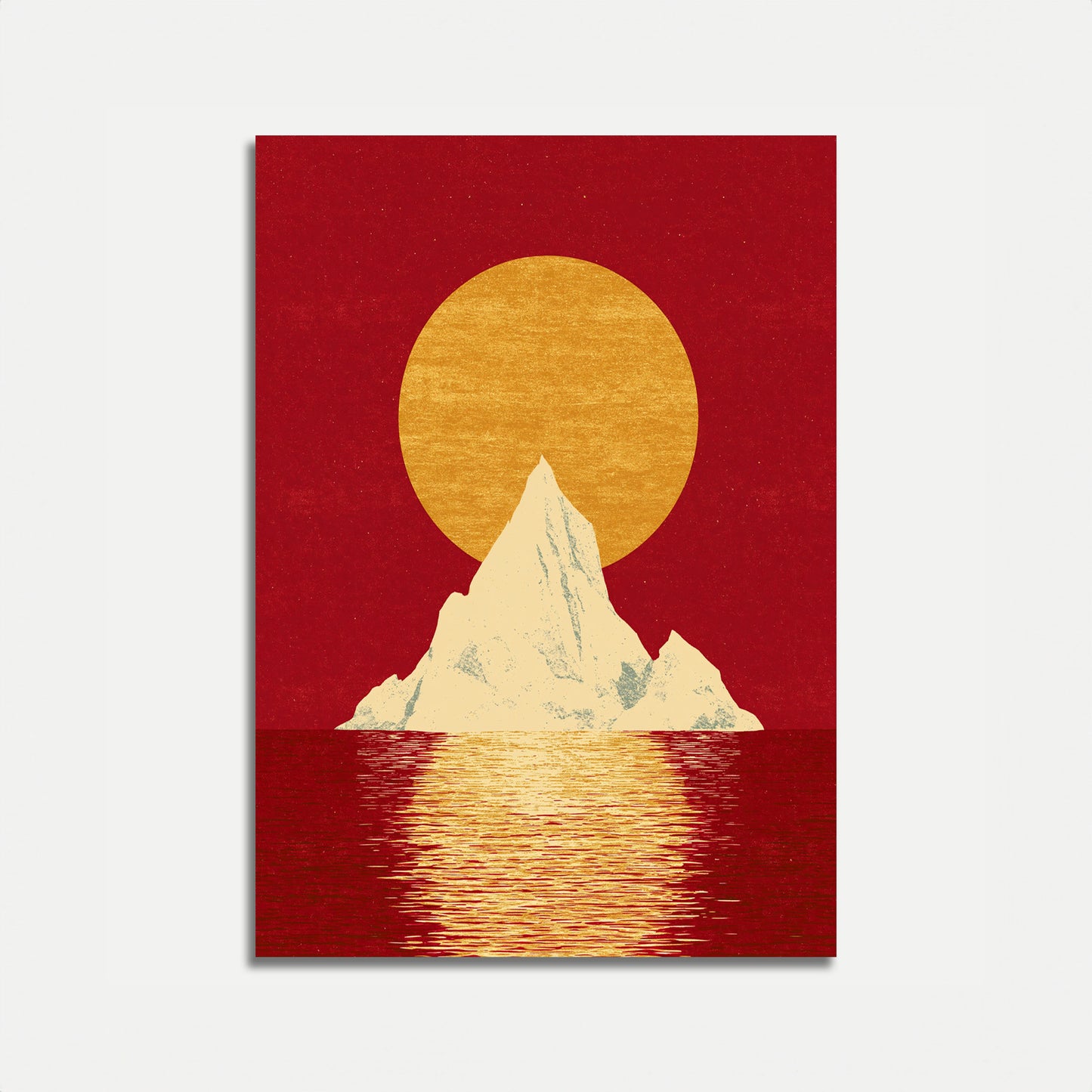 Mountain Peak Golden Sunset Poster