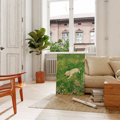 Poster Golden Retriever in Fiore