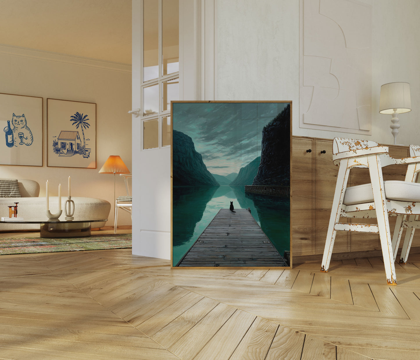 Black Cat Mountain Lake Poster