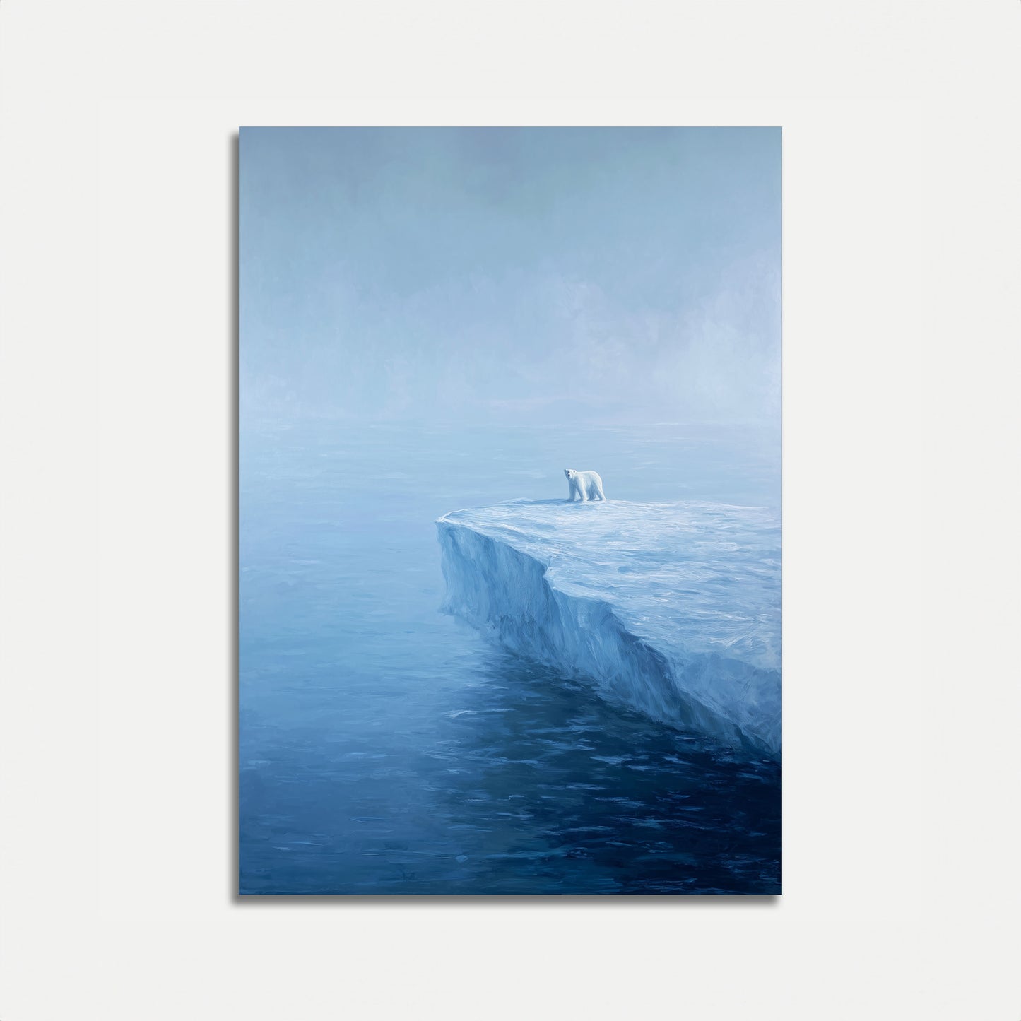 Poster Orso Polare su Lastra di Ghiaccio