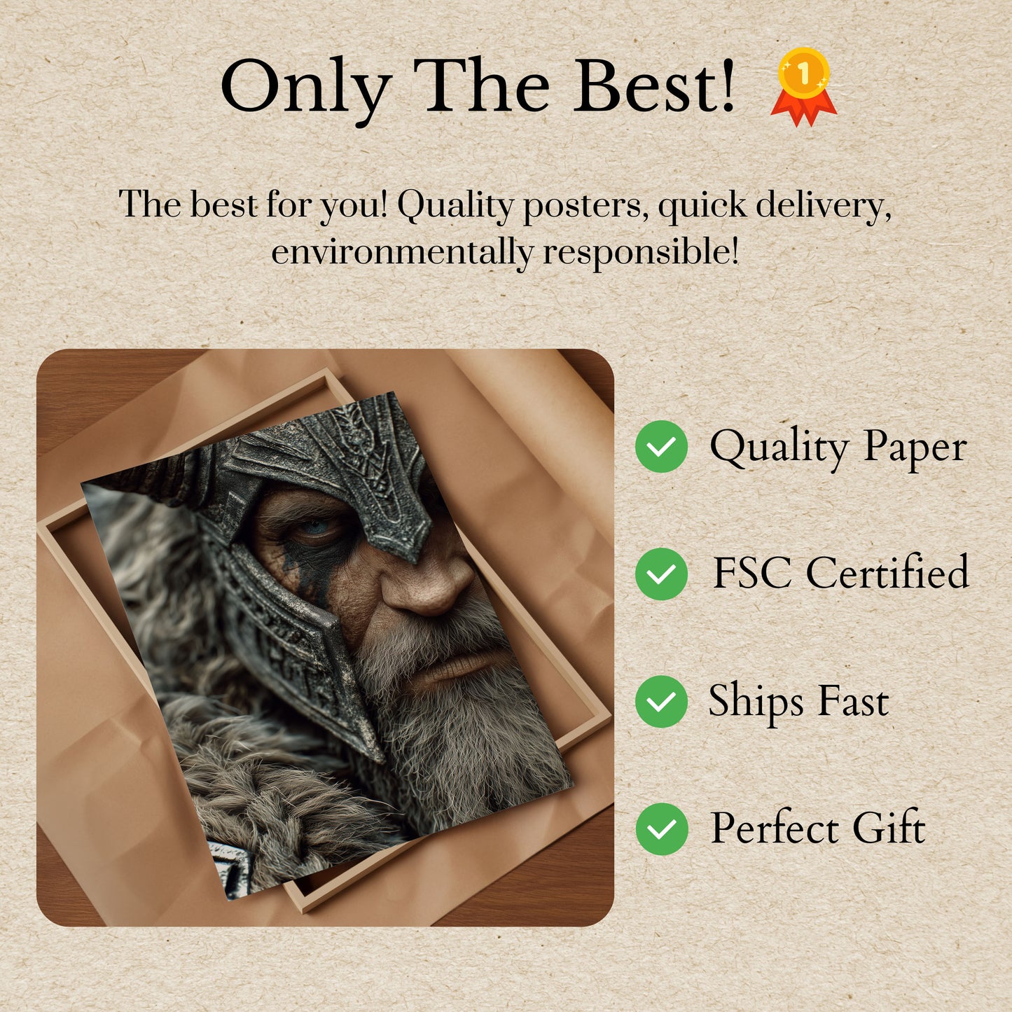 Fierce Viking Warrior Poster