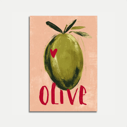 Plakat Serce Miłości do Oliwek