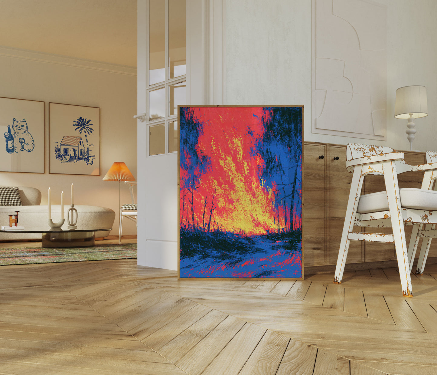 Poster Notte Incendio Bosco