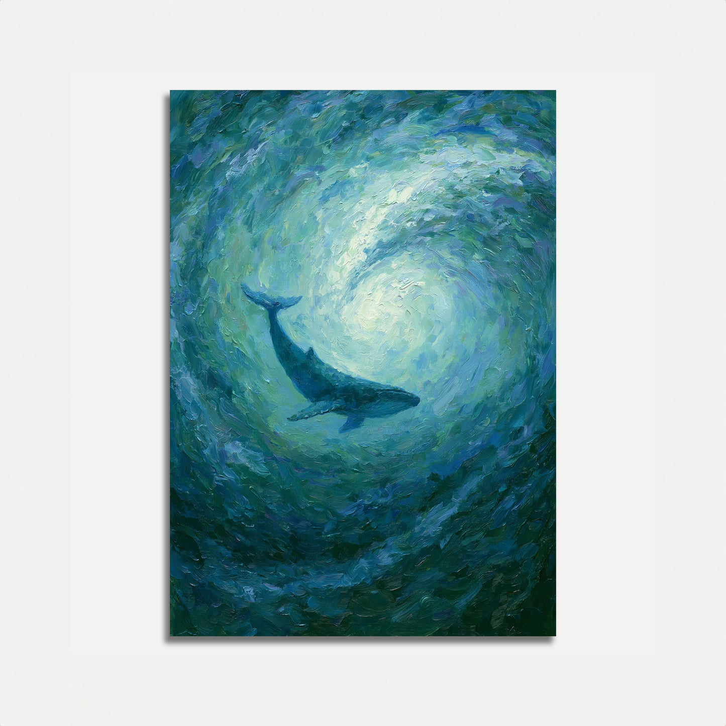 Poster: Baleia Nadando no Oceano