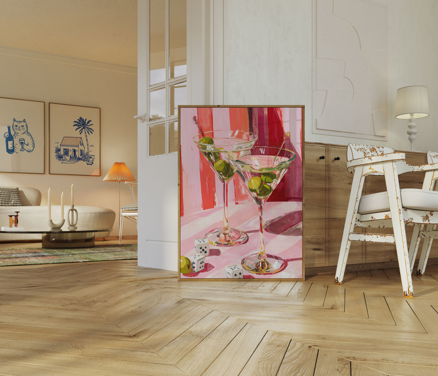 Martini og Terninger Plakat