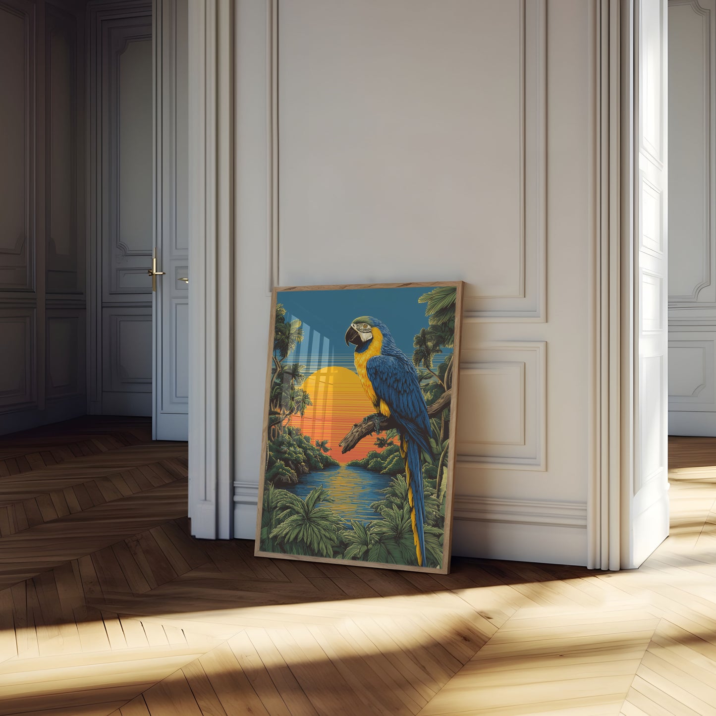 Blue and Gold Macaw Paradise Poster