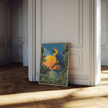 Blue and Gold Macaw Paradise Poster