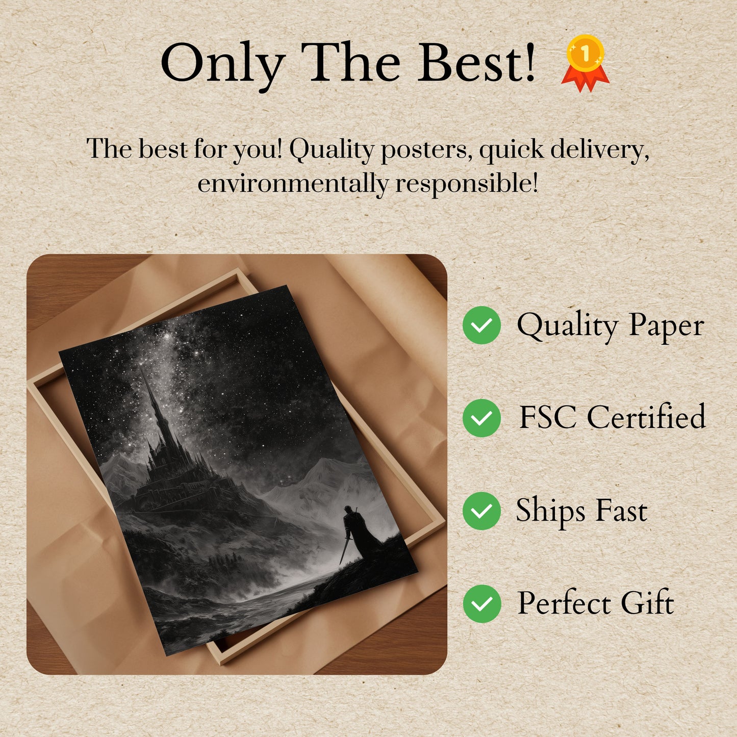 Pôster do Castelo de Fantasia Sob a Luz das Estrelas