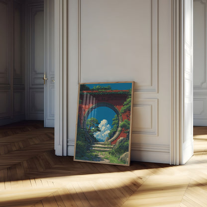Mountain Gateway Studio Ghibli Poster