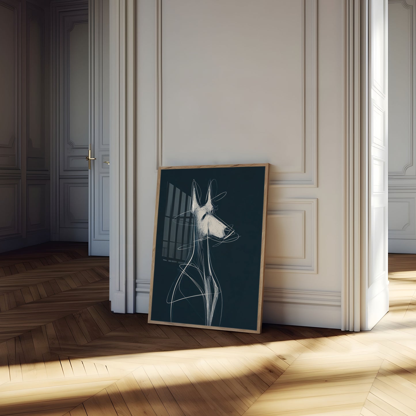 Abstract Dog Silhouette Poster