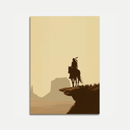 Native Rider Monument Valley Poster