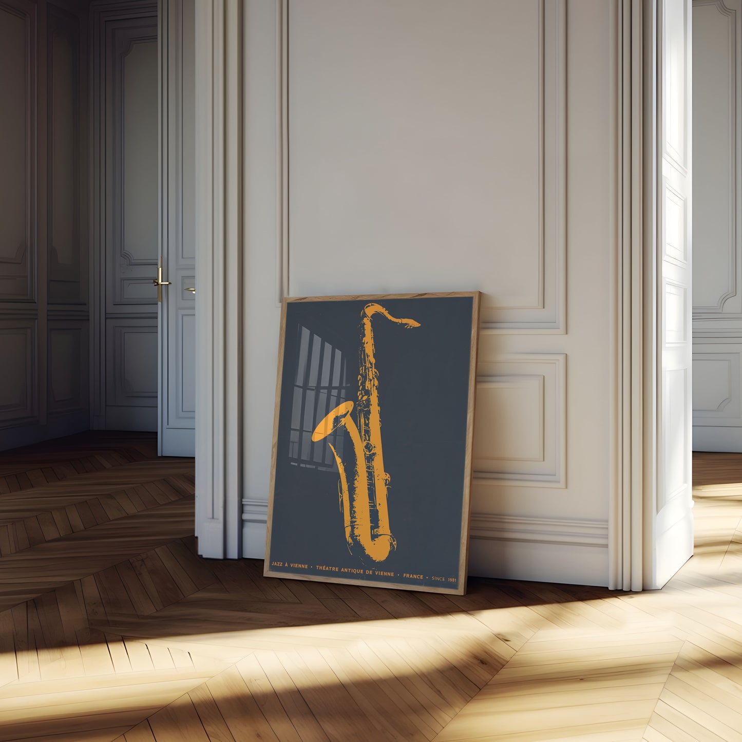 Jazz Saxofon Vintage Musikplakat
