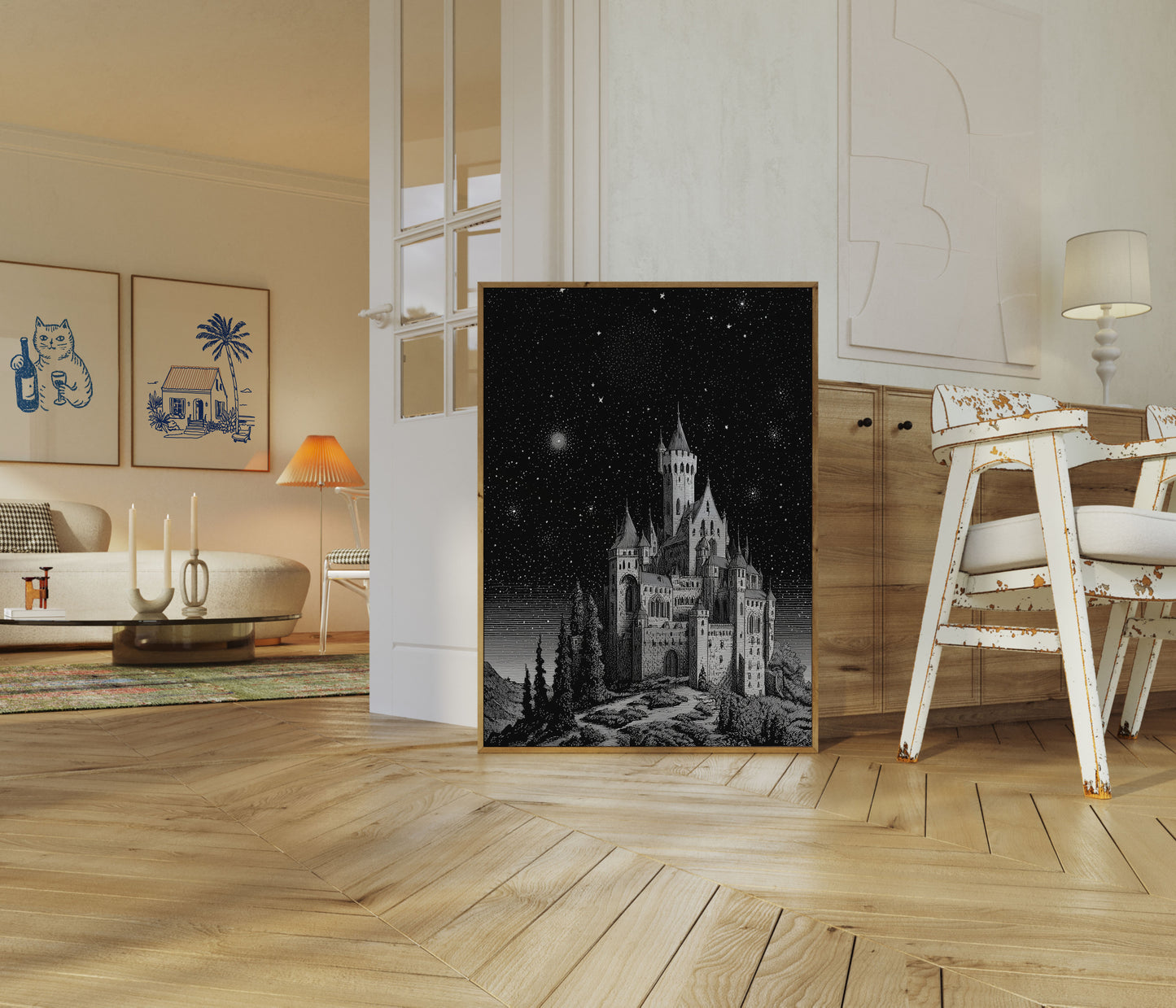 Starlit Castle Fantasy Poster