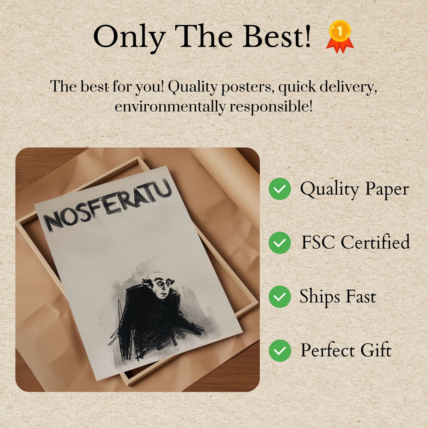 Nosferatu Klassisk Gyserplakat